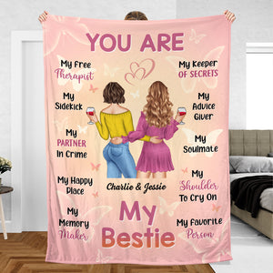 You Are My Bestie - Personalized Blanket - Meaningful Gift For Birthday - Giftago