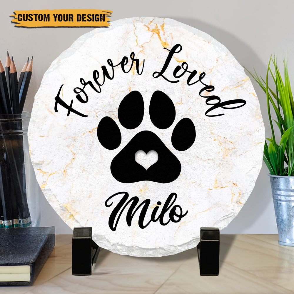 Personalized Memorial Stone for Pet Loss Gifts - Forever Loved - Ideal for Garden, Grave Marker Tribute - Giftago