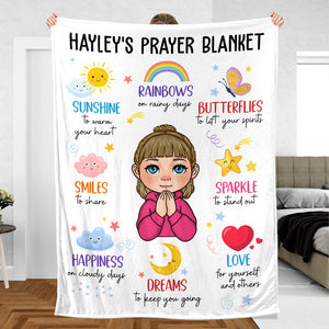 Prayer Blanket (For Kid) - Personalized Blanket - Meaningful Gift For Christmas, For Birthday - Giftago