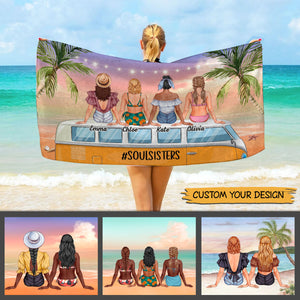 #SoulSisters - Personalized Beach Towel - Best Gift For Summer - Giftago