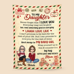 To My Daughter Christmas - Personalized Blanket - Best Gift For Daughter, Granddaughter - Giftago