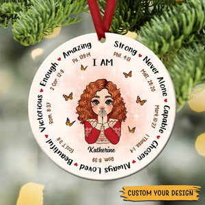 I Am Beautiful - Personalized Ceramic Ornament - Best Gift For Christmas - Giftago