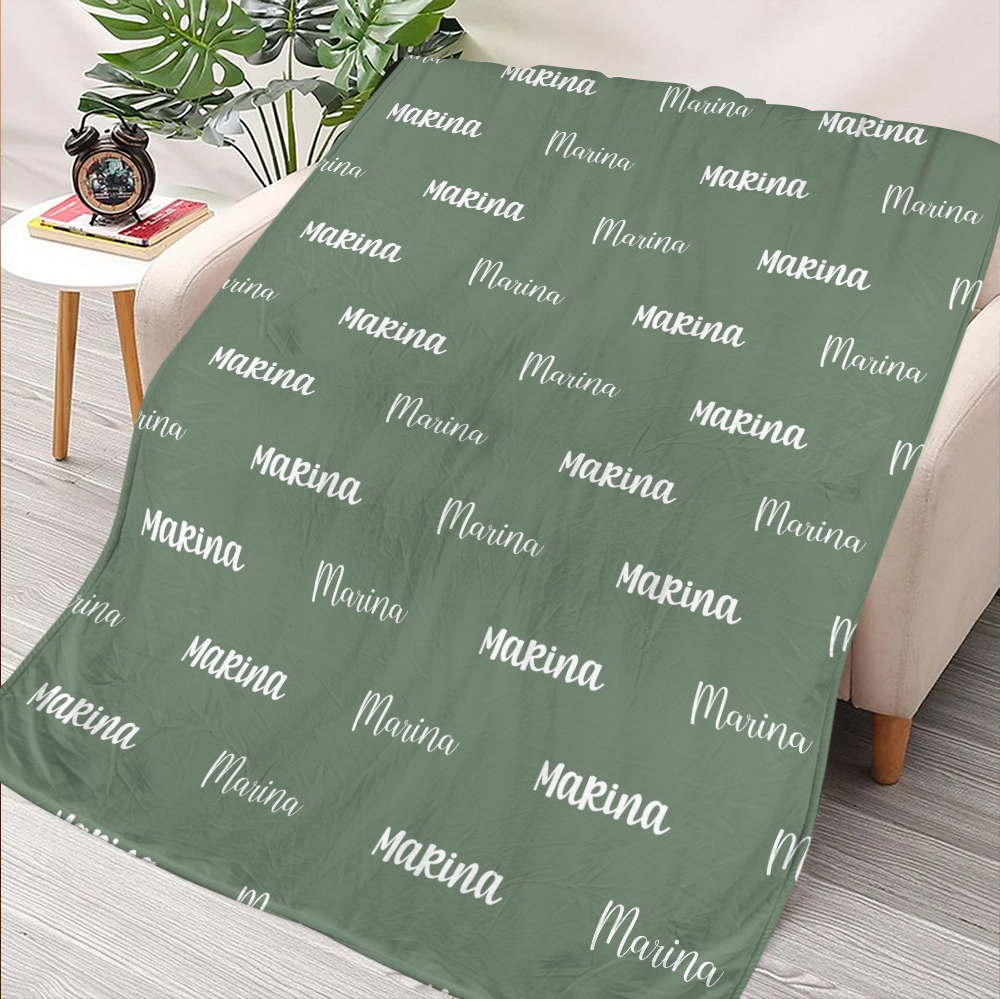 Custom Name Duo Font - Personalized Blanket - Giftago