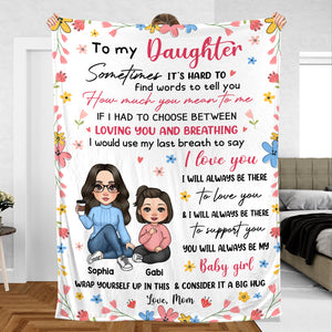 To My Daughter Cute Flower (Kid) - Personalized Blanket - Meaningful Gift For Christmas, For Birthday - Giftago