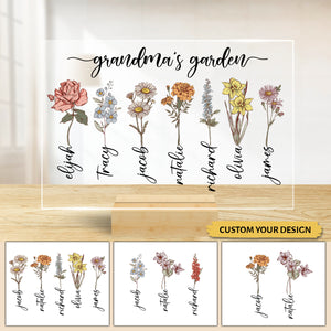 Grandma's Garden - Personalized Acrylic Plaque - Best Gift For Grandma - Giftago
