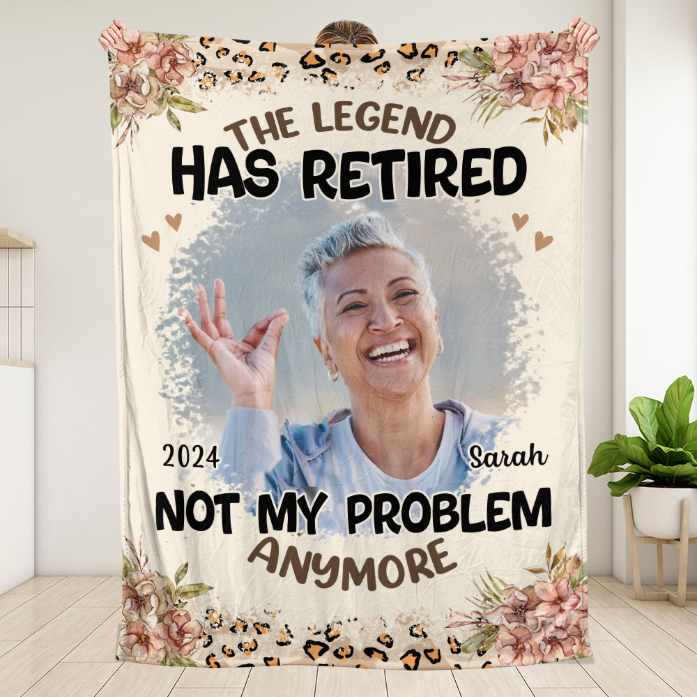 The Legend Has Retired - Personalized Blanket - Giftago