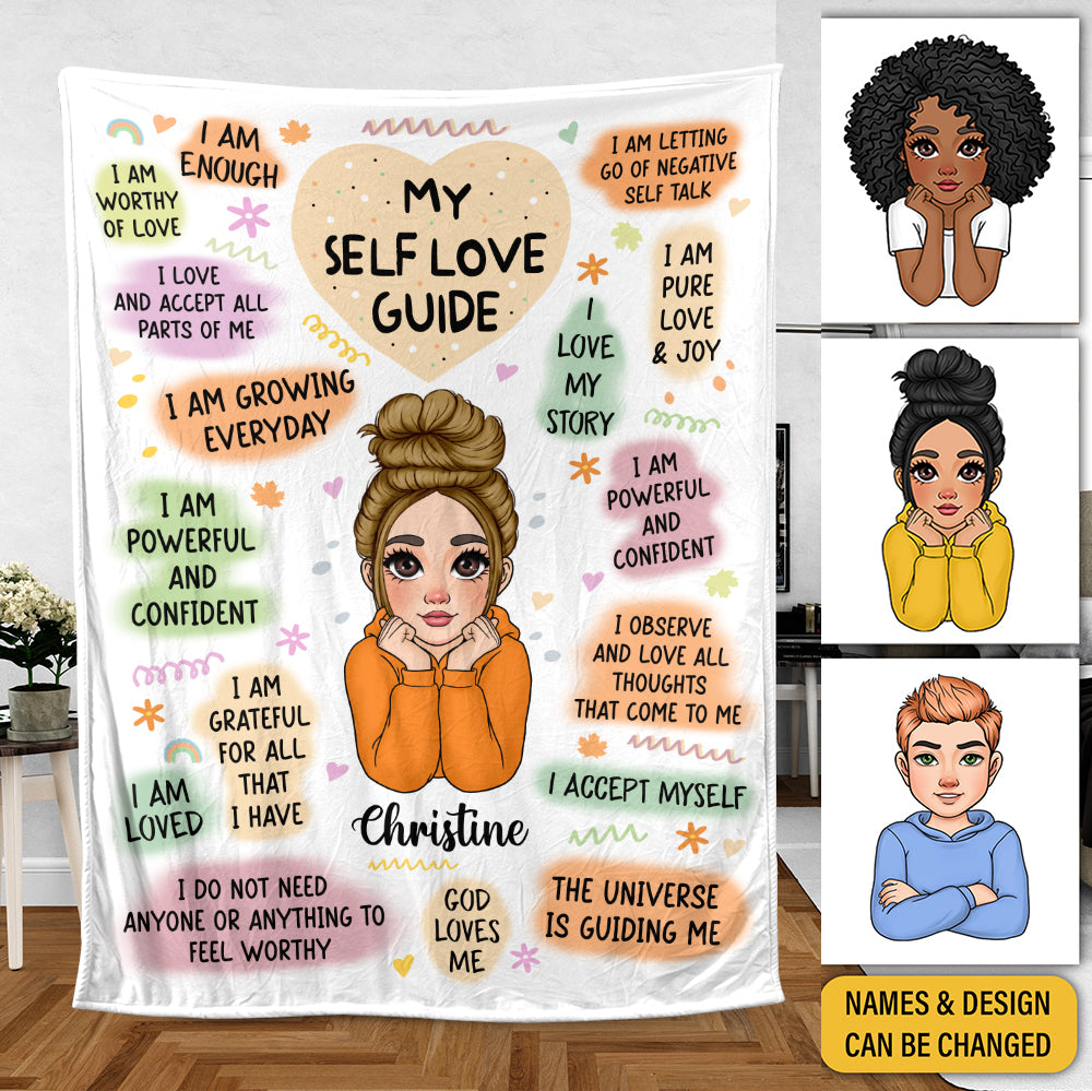 Personalized Blanket -  My Self Love Guide - Best Gift For Autumn Season - Giftago