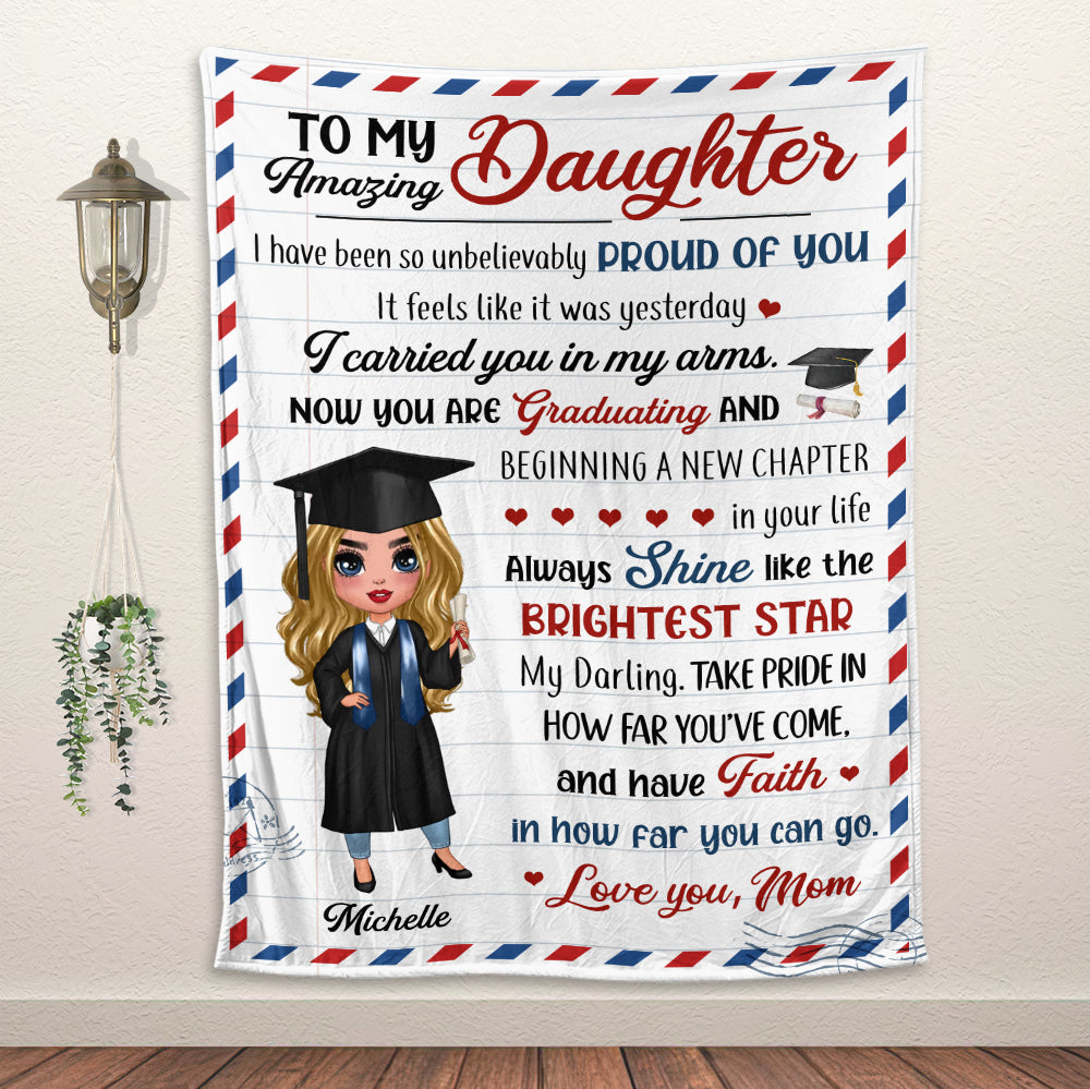Graduate To My Amazing Daughter - Personalized Blanket - Best Gift For Daughter