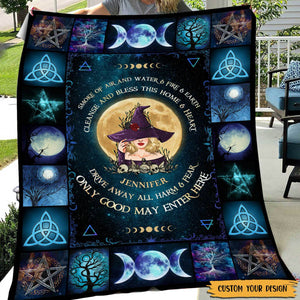Cleanse And Bless This Home And Heart - Personalized Blanket - Best Gift For Halloween - Giftago