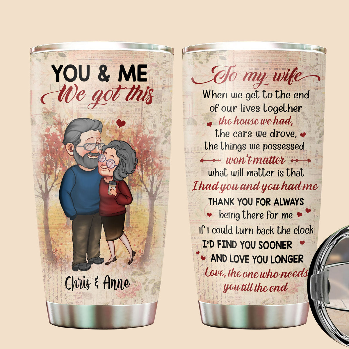 You & Me We Got This Old Couple - Personalized Tumbler - Best Gift For Valentine, For Couple - Giftago