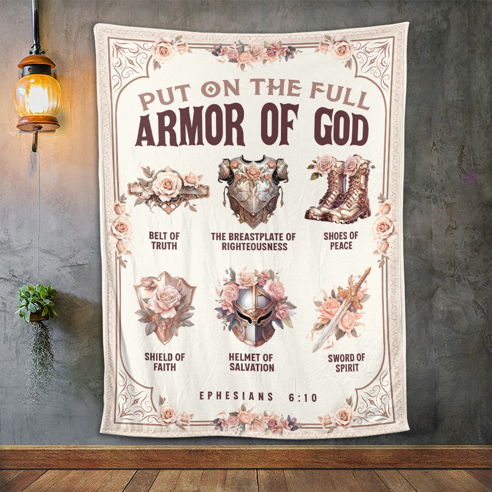 Put On The Full Armor Of God Blanket - Best Gift for Christmas - Giftago