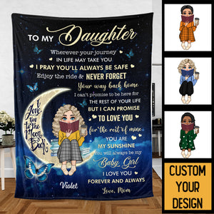 To My Daughter/Granddaughter Reading Blanket - Personalized Blanket - Thoughtful Gift For Birthday, Christmas - Giftago