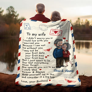 To My Wife/To My Husband Old Couple - Personalized Blanket - Meaningful Gift For Valentine, For Couple - Giftago