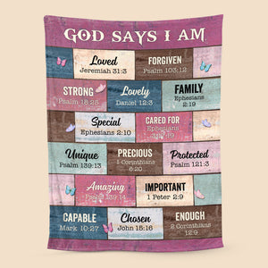 God Says I Am Pink Blanket - Best Gift for Christmas - Giftago