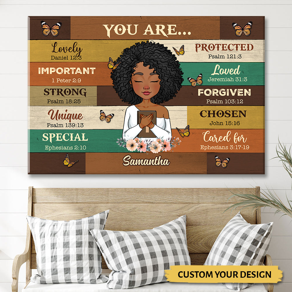 You Are (Version 2) - Personalized Canvas - Best Gift For Daughter, Granddaughter - Giftago