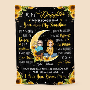 To My Daughter - You Are My Sunshine - Personalized Blanket - Best Gift For Daughter, Granddaughter - Giftago