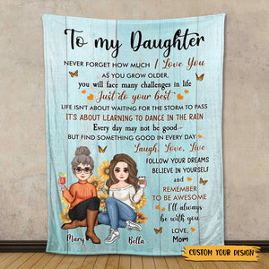 To My Daughter/Grandaughter How Much I Love You - Personalized Blanket - Best Gift For Daughter, Granddaughter - Giftago