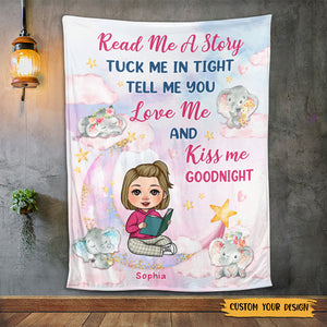 Read Me A Story - Personalized Blanket - Thoughtful Gift For Birthday, Christmas - Giftago