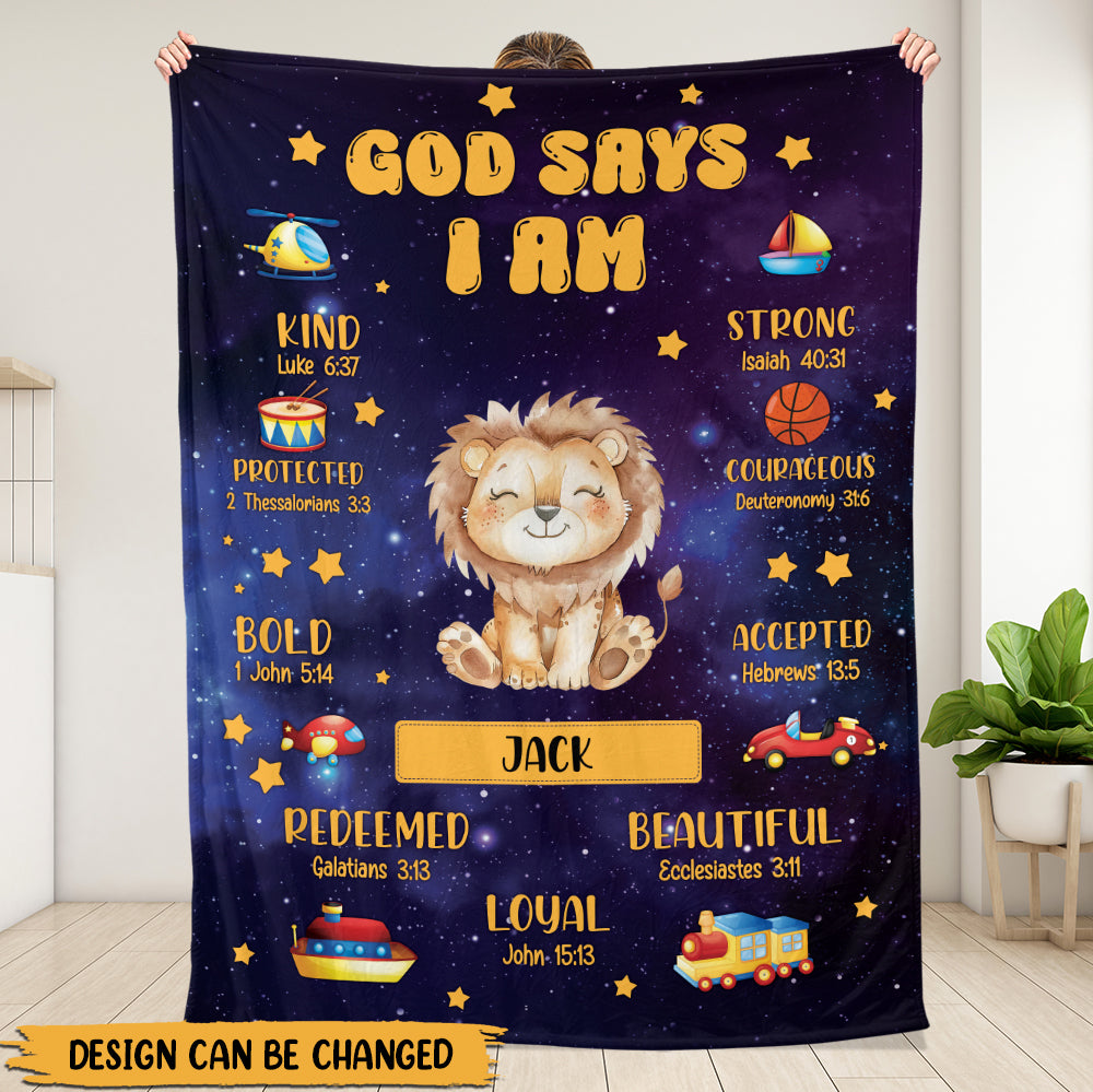 God Says I Am Blanket - Personalized Blanket
