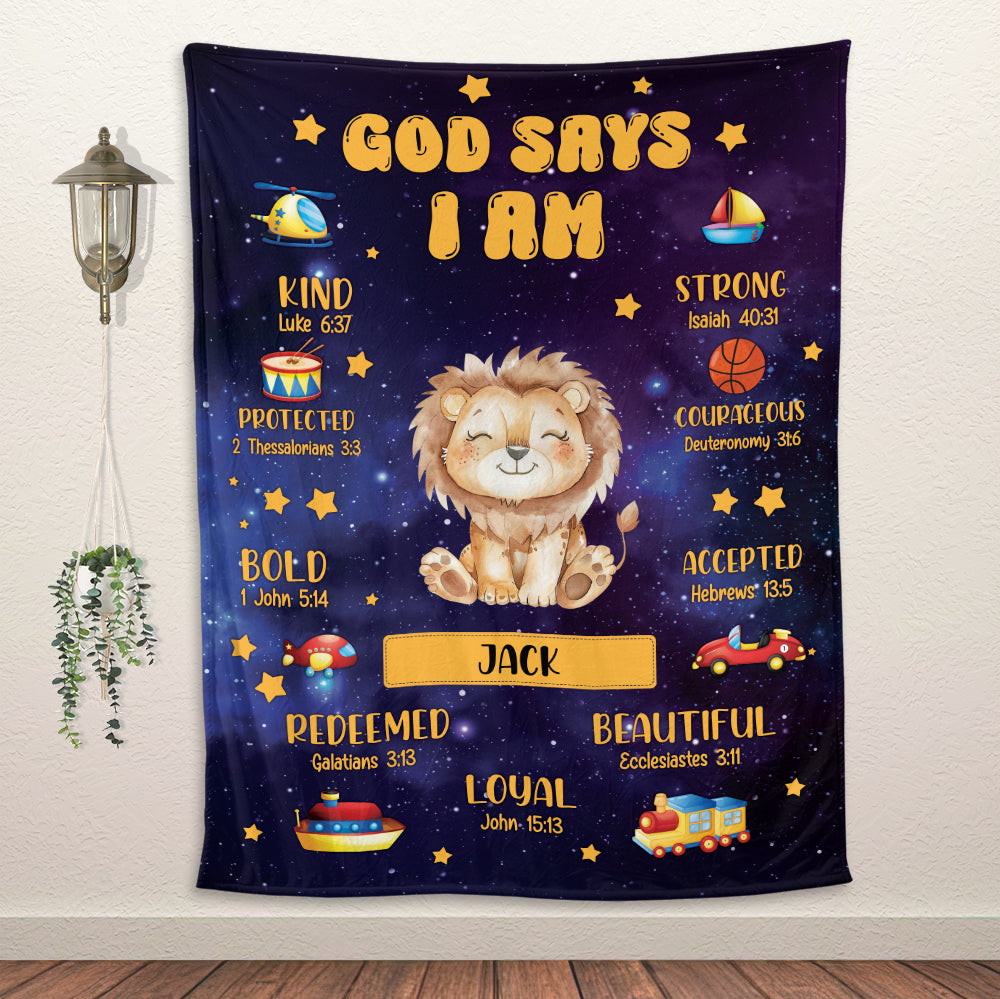 God Says I Am Blanket - Personalized Blanket