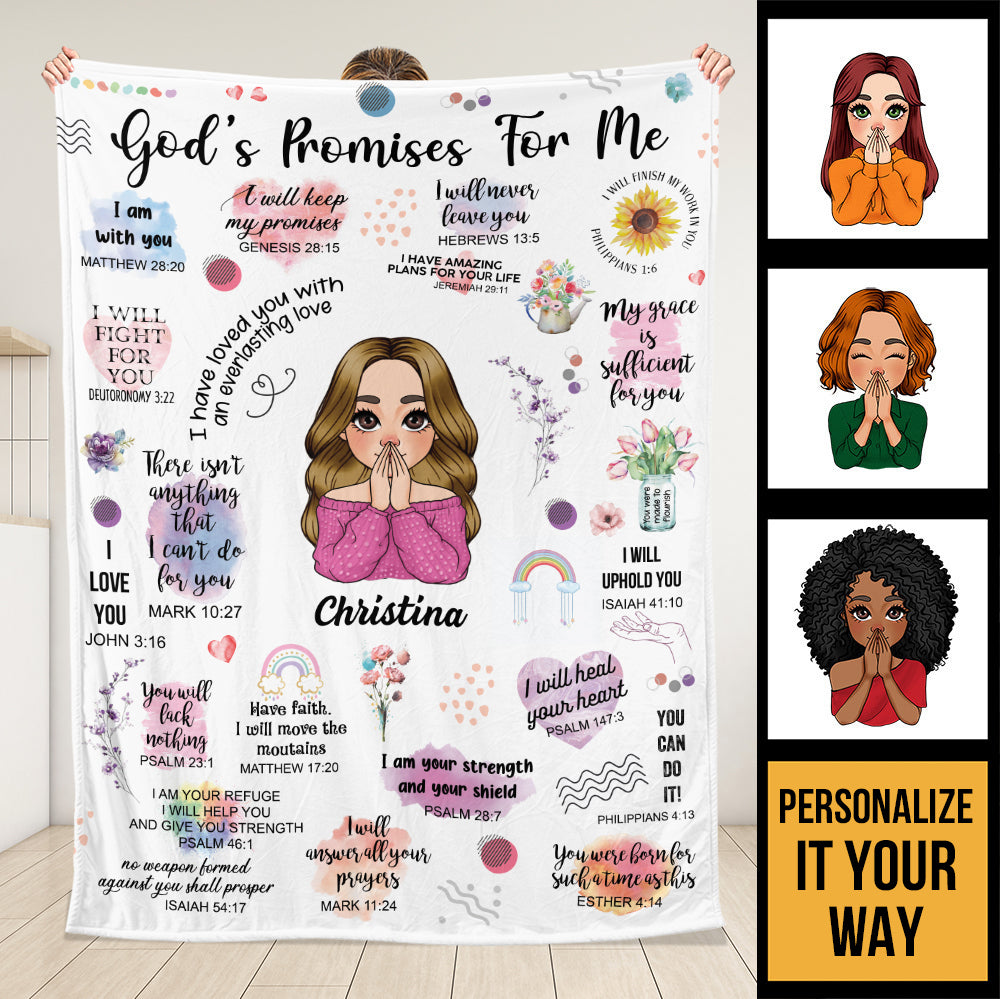 God’s Promises For Me - Personalized Blanket - Best Gift For Mother, For Grandma