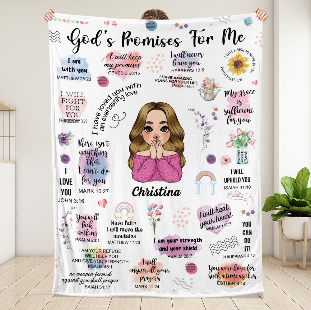 God’s Promises For Me - Personalized Blanket - Best Gift For Mother, For Grandma