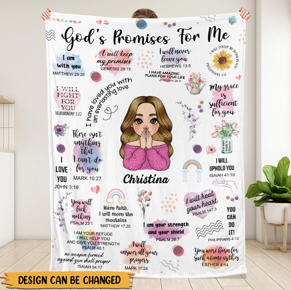 God’s Promises For Me - Personalized Blanket - Best Gift For Mother, For Grandma