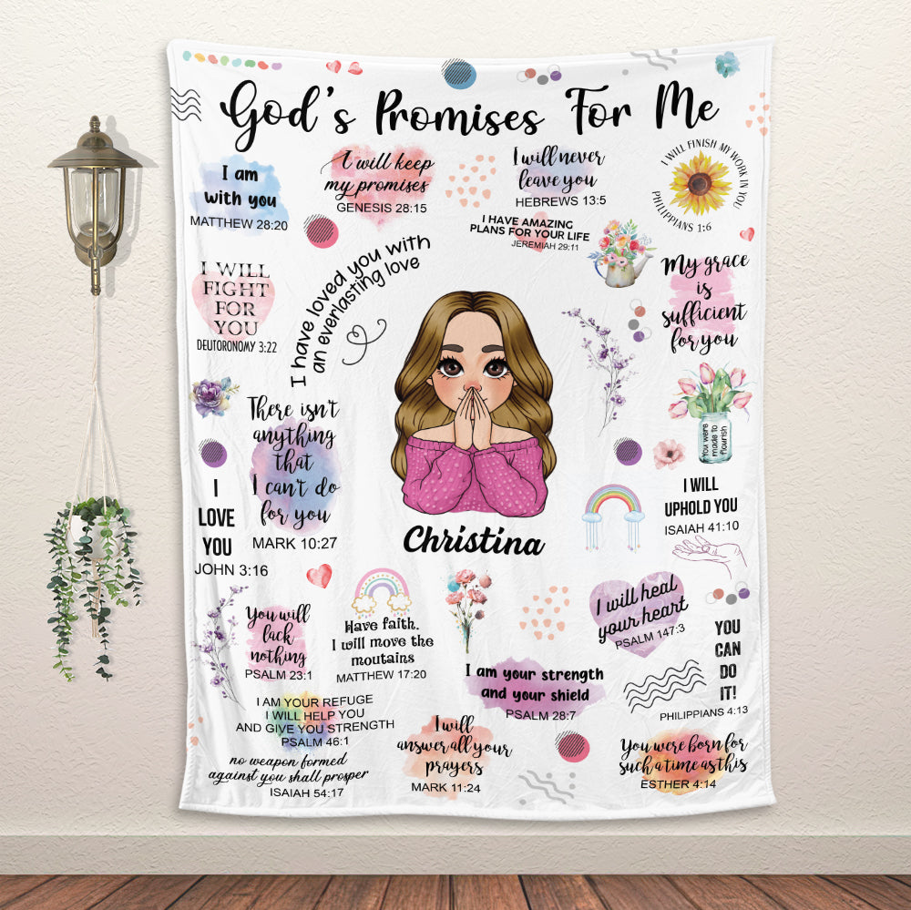 God’s Promises For Me - Personalized Blanket - Best Gift For Mother, For Grandma