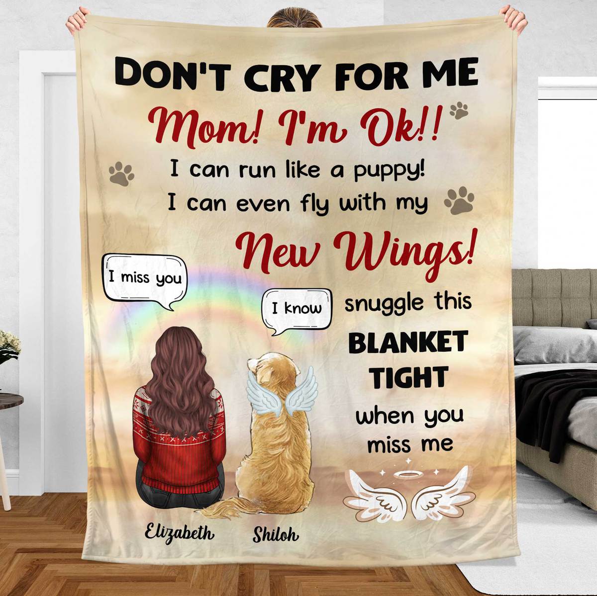 Mom Don't Cry For Me - Personalized Blanket - Best Gift For Pet Lovers - Giftago