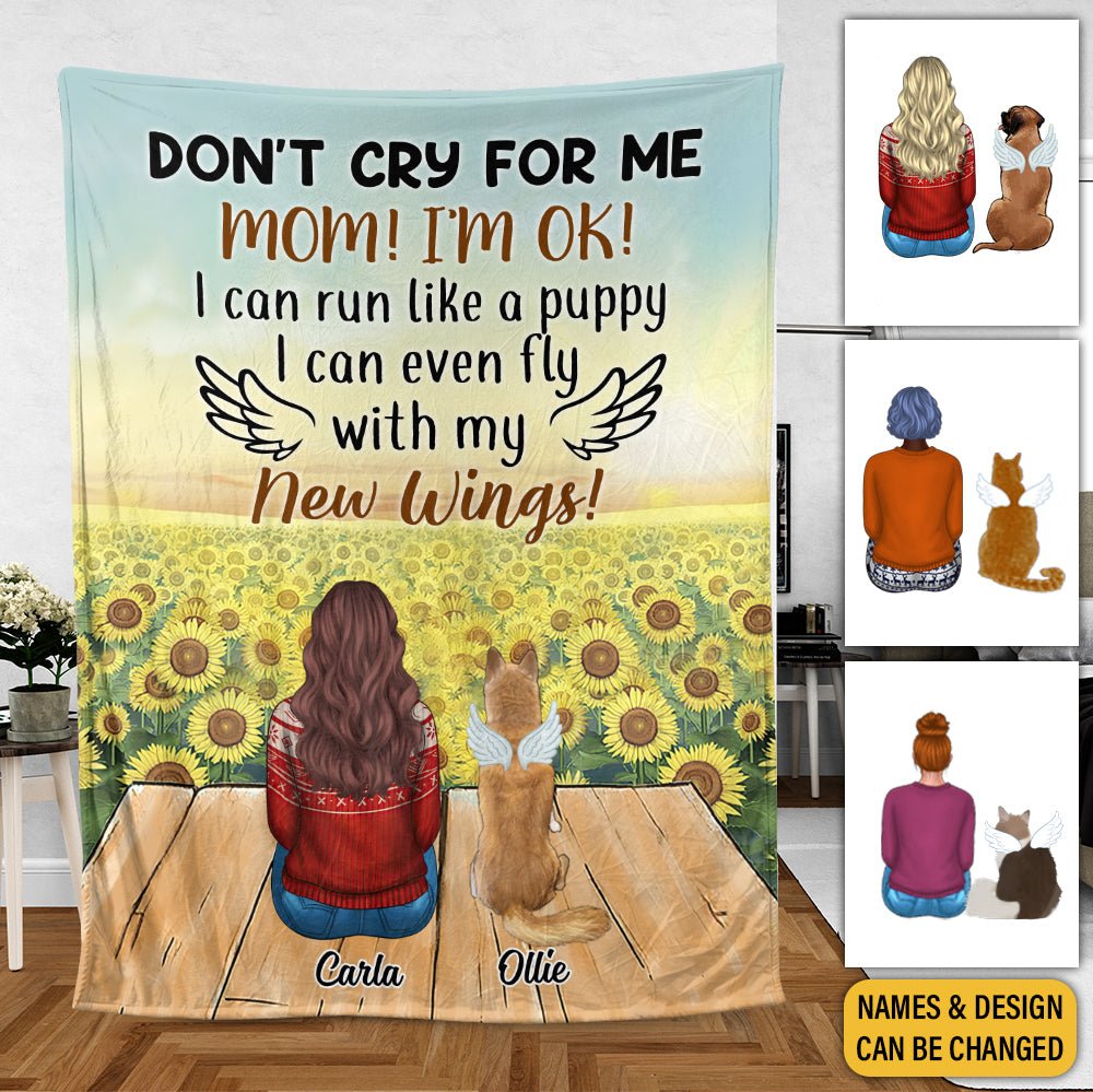 Mom - Don't Cry For Me - Personalized Blanket - Best Gift For Pet Lovers - Giftago