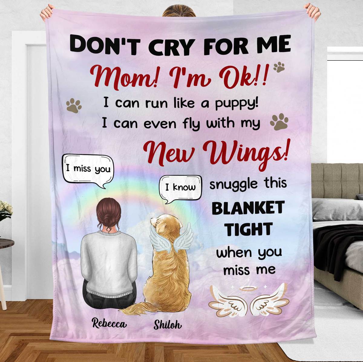 Mom Don't Cry For Me - Personalized Blanket - Best Gift For Pet Lovers - Giftago