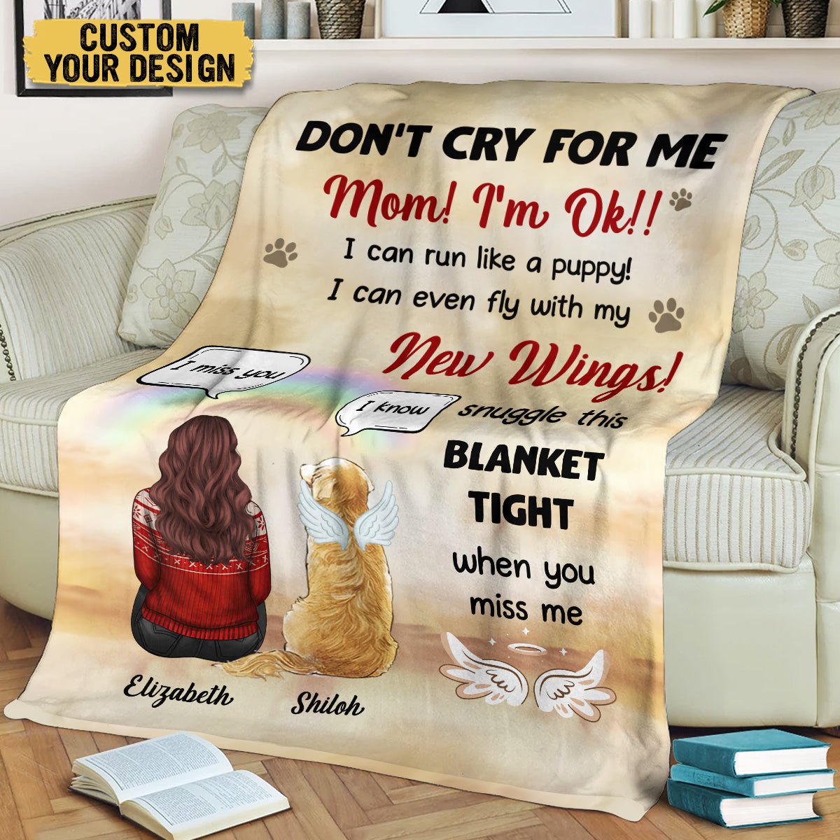 Mom Don't Cry For Me - Personalized Blanket - Best Gift For Pet Lovers - Giftago