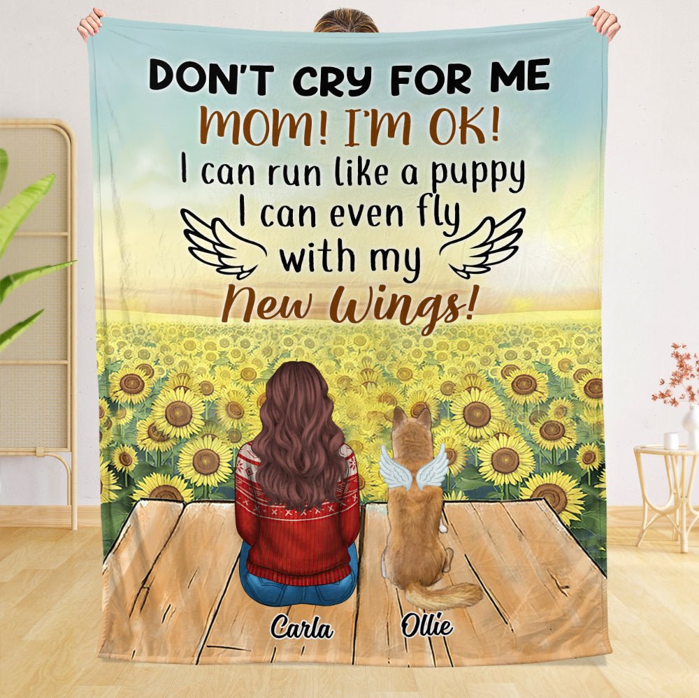 Mom - Don't Cry For Me - Personalized Blanket - Best Gift For Pet Lovers - Giftago