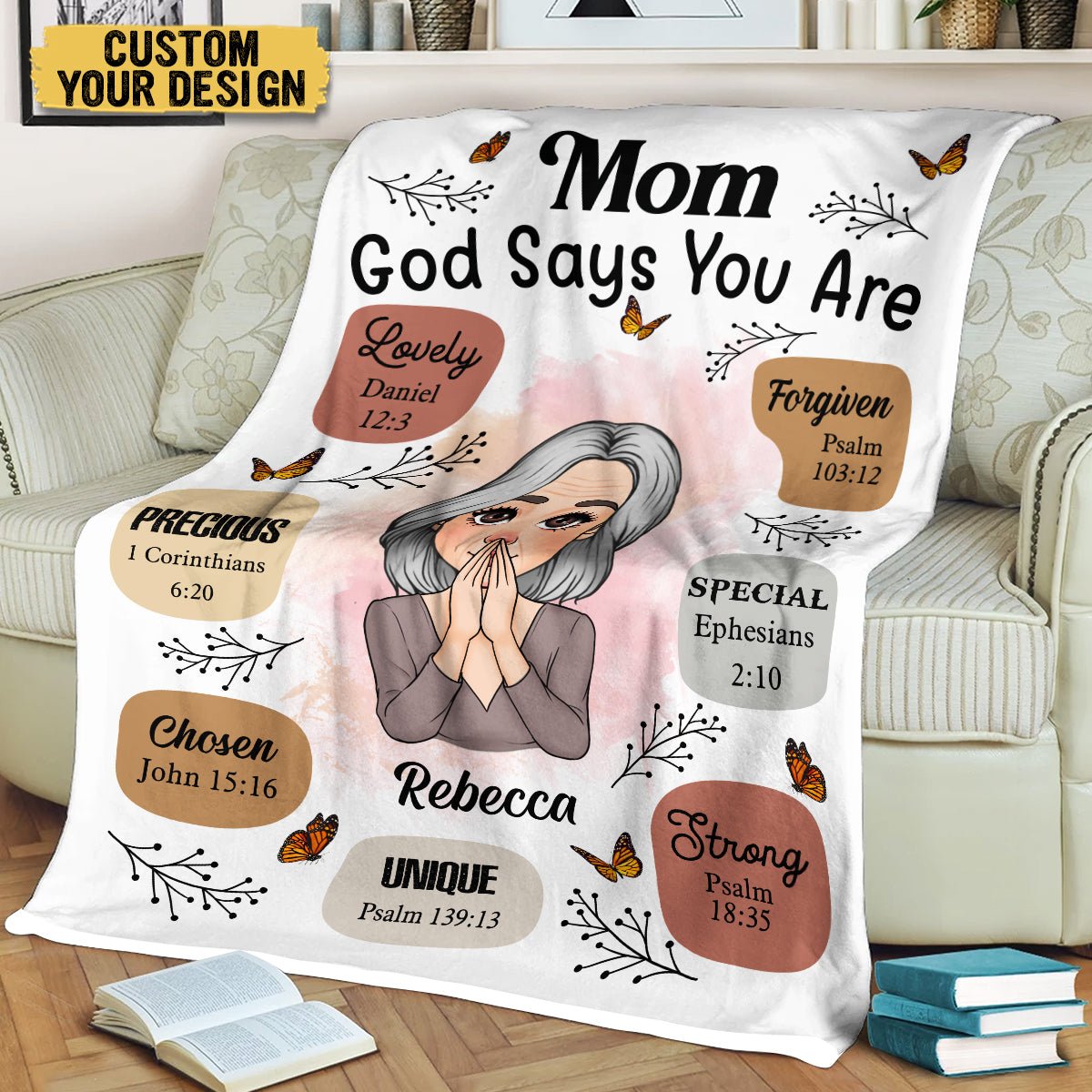 Mom, God Says You Are - Personalized Blanket - Meaningful Gift For Birthday - Giftago