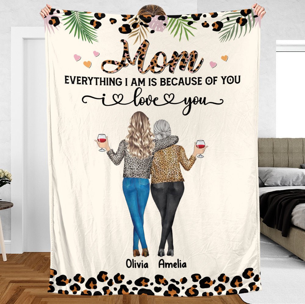Mom I Love You - Personalized Blanket - Best Gift For Mother - Giftago