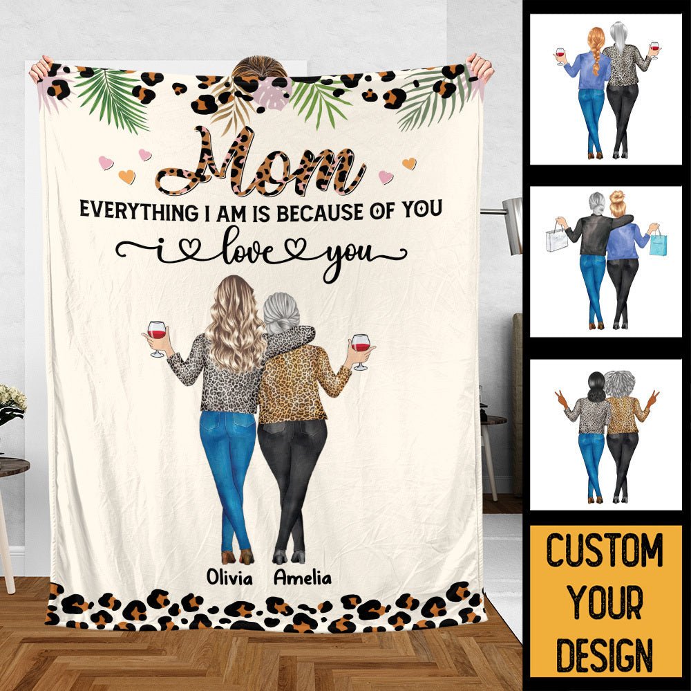 Mom I Love You - Personalized Blanket - Best Gift For Mother - Giftago