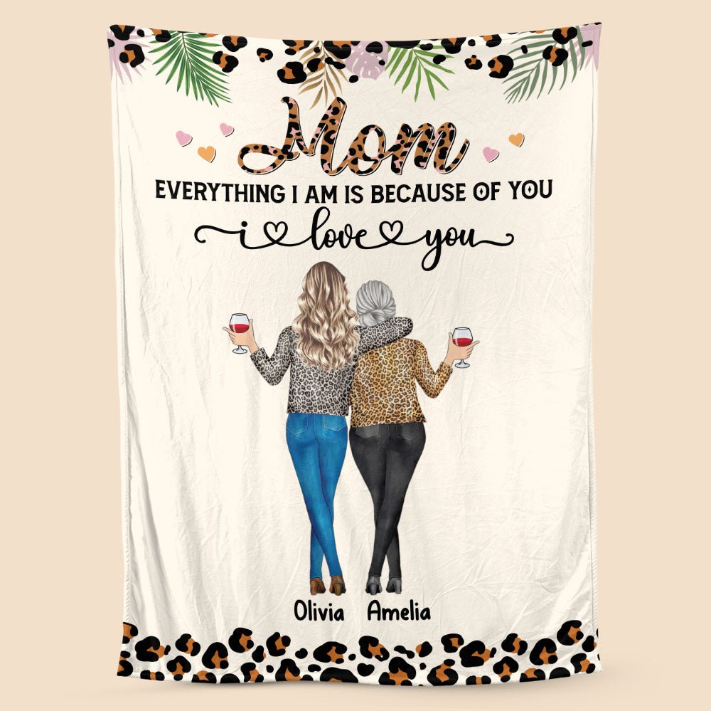 Mom I Love You - Personalized Blanket - Best Gift For Mother - Giftago