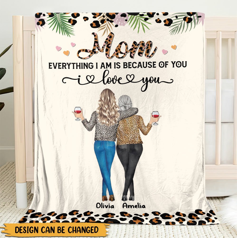 Mom I Love You - Personalized Blanket - Best Gift For Mother - Giftago