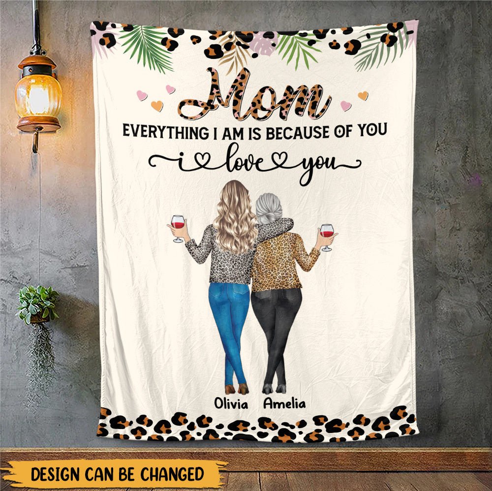 Mom I Love You - Personalized Blanket - Best Gift For Mother - Giftago