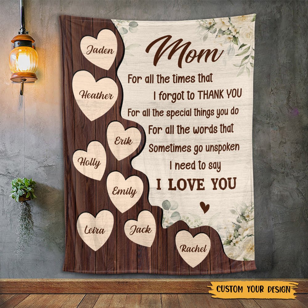 Mom, We Love You - Personalized Blanket - Meaningful Gift For Birthday - Giftago