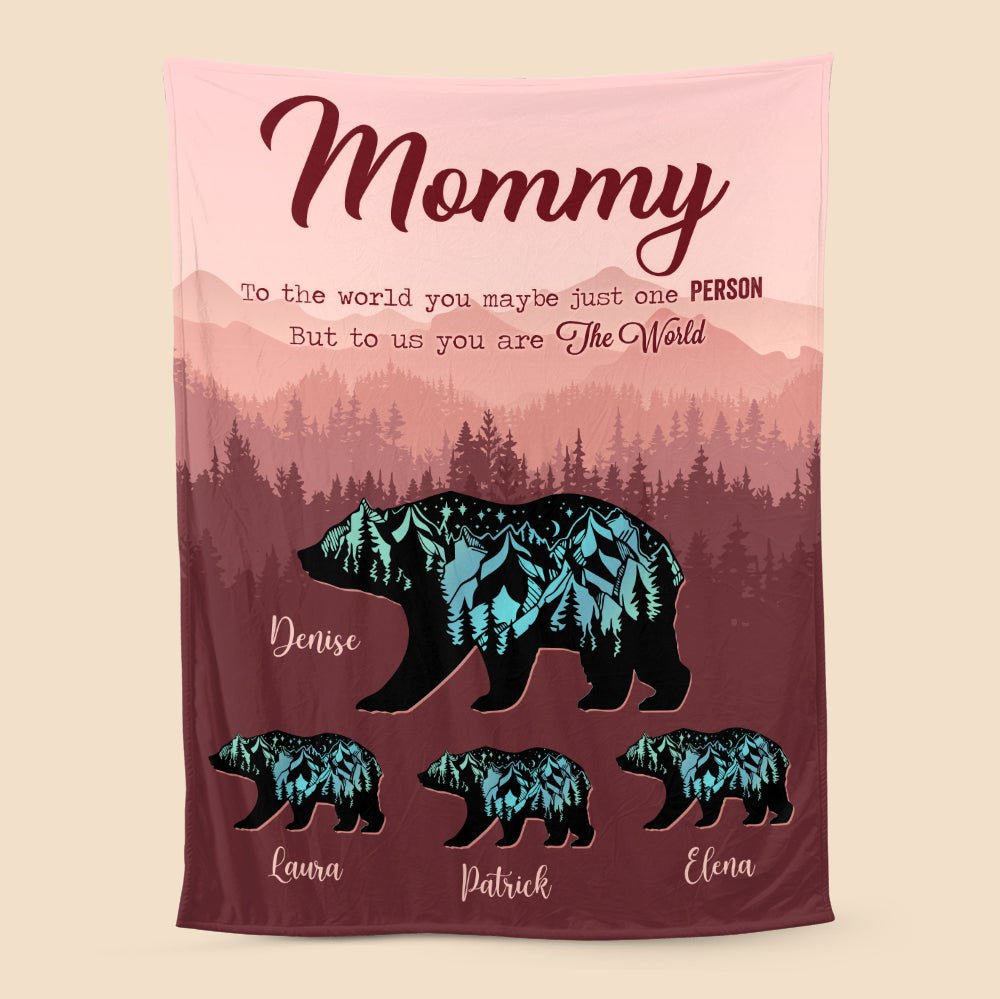 Mommy You Are The World - Personalized Blanket - Best Gift For Mother - Giftago