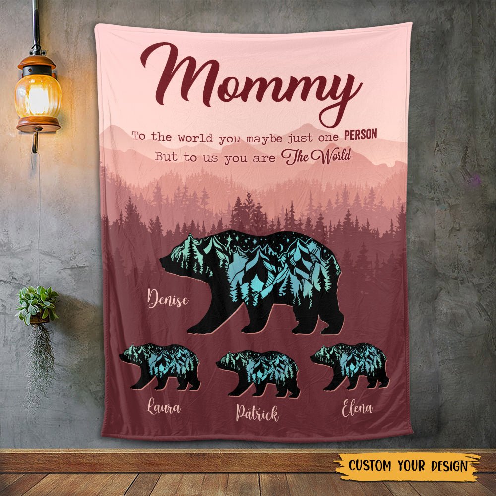 Mommy You Are The World - Personalized Blanket - Best Gift For Mother - Giftago