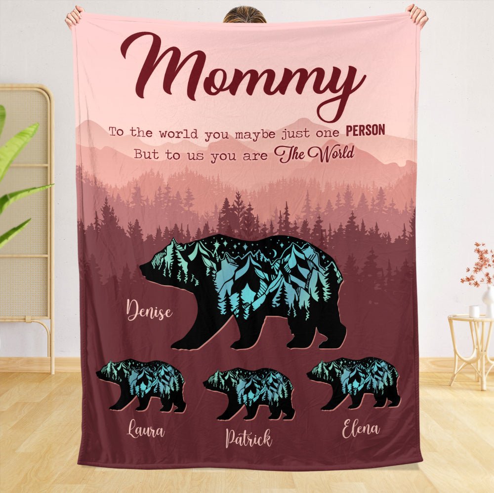 Mommy You Are The World - Personalized Blanket - Best Gift For Mother - Giftago