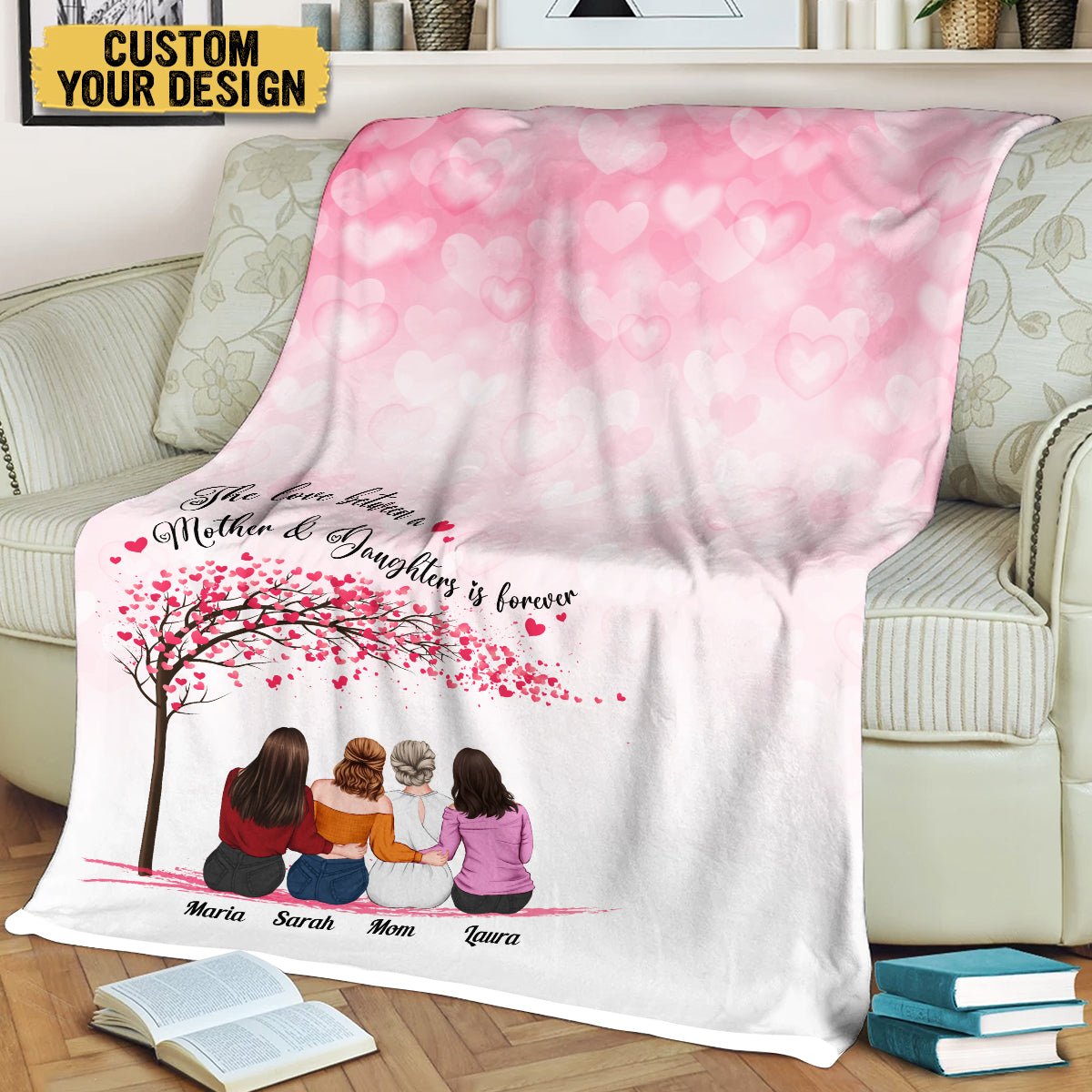 Mother & Daughters Is Forever - Personalized Blanket - Best Gift For Mother - Giftago