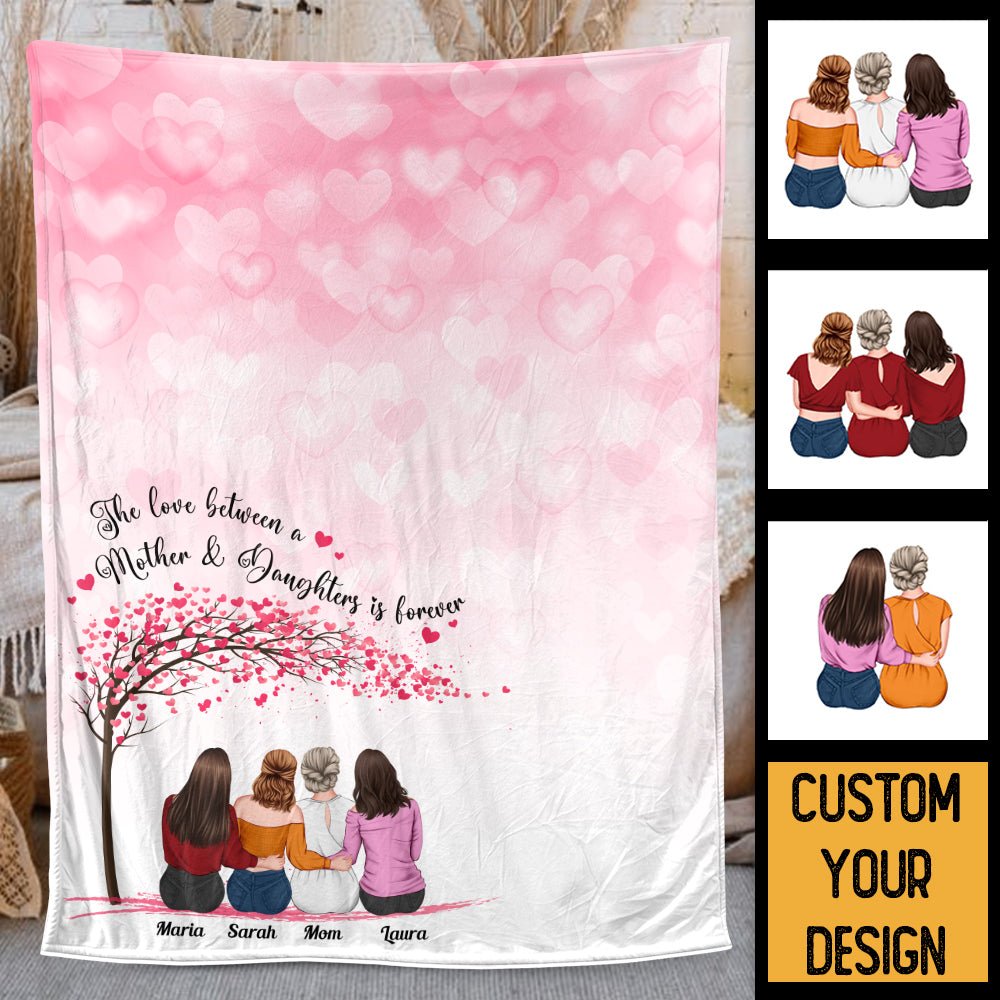 Mother & Daughters Is Forever - Personalized Blanket - Best Gift For Mother - Giftago