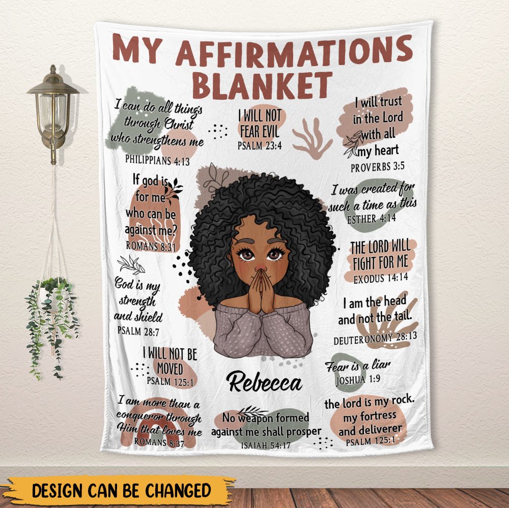My Affirmations Blanket - Personalized Blanket - Giftago