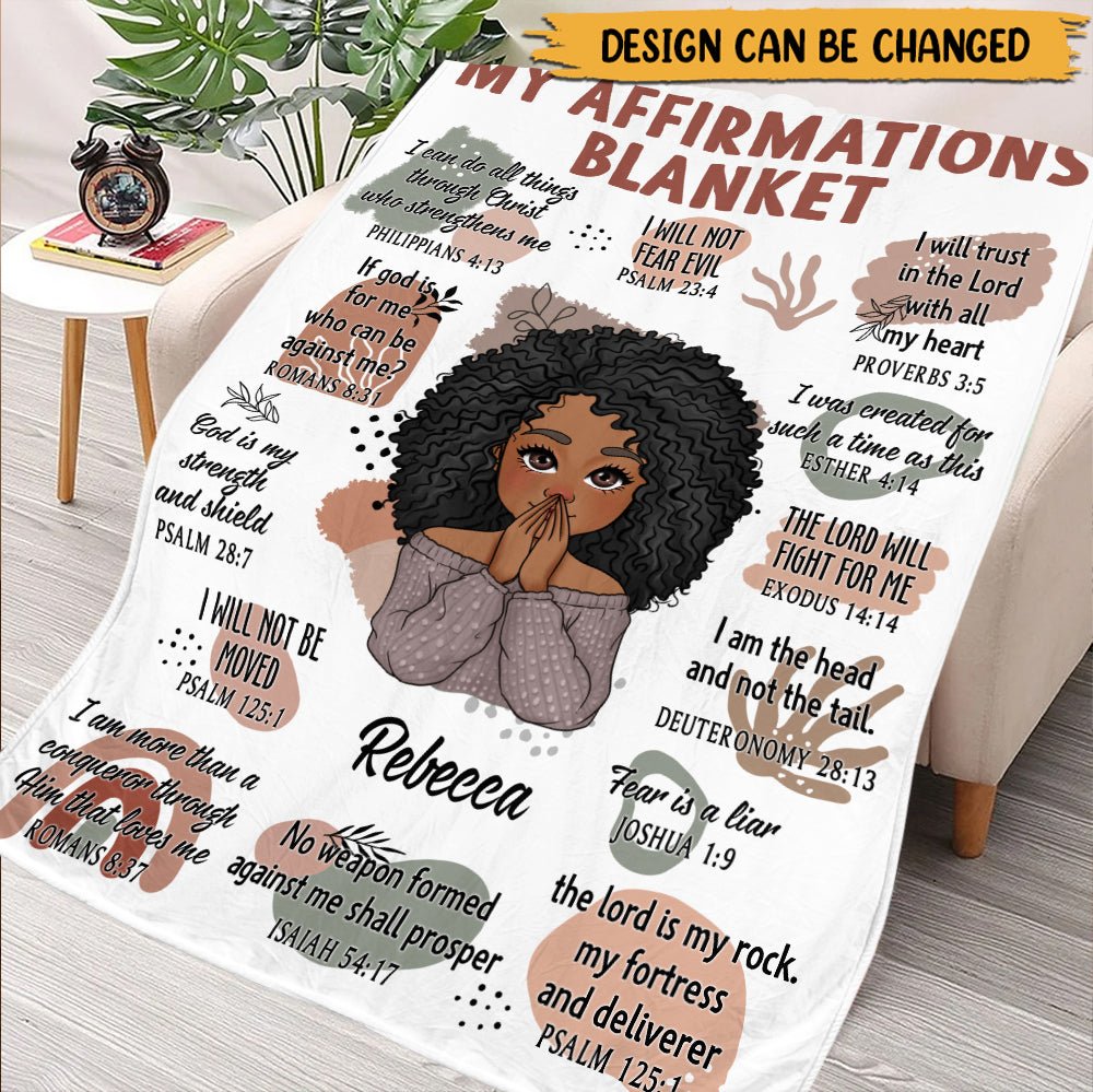 My Affirmations Blanket - Personalized Blanket - Giftago