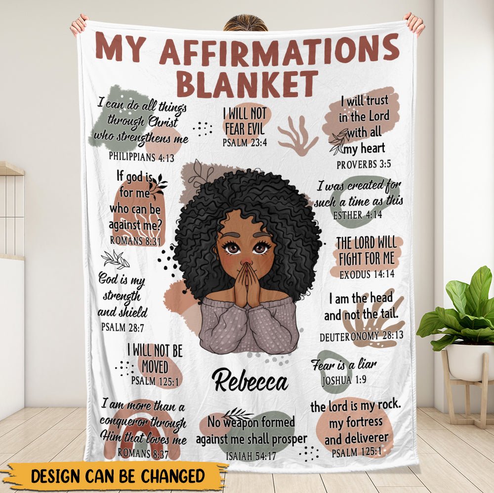 My Affirmations Blanket - Personalized Blanket - Giftago