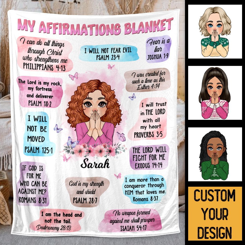My Affirmations Blanket - Personalized Blanket - Meaningful Gift For Birthday - Giftago