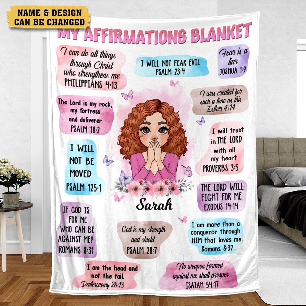 My Affirmations Blanket - Personalized Blanket - Meaningful Gift For Birthday - Giftago